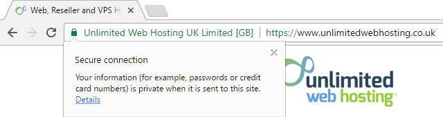 HTTPS padlock example screenshot