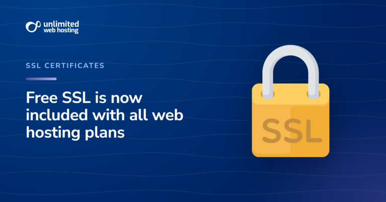 Free SSL is now included with all web hosting plans